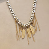 Feather and Tassel Chain Choker