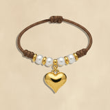 Puffy Heart Cord Bracelet