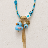 Enamel Duck Cord Necklace