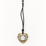Adjustable Antique Heart Cord Neckalce