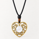 Adjustable Antique Heart Cord Neckalce
