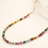 Jewel Mix Half Stone Necklace
