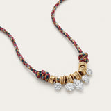 Five Diamond Cord Necklace