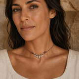 Five Diamond Cord Necklace