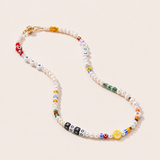 ''xoxo " Coloured Mixed Pearl Necklace