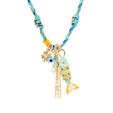 Blue Medium Enamel Fish Lanyard