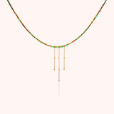 Green Garnet 3 Tassel Necklaces