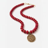 Medium Vintage Coin Stone Choker