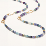 Blue Purple Stepping Stones Necklace