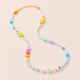 Pastel Pearl "Love" Necklace (Copy)