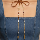 Pearls and Bows Feather Lareitte