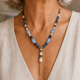 Chunky Colored Stone Fringed Necklaces