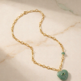 Stone Hearts Pendant Necklace