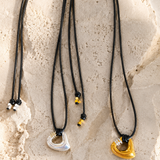 Metallic Heart Pendant Necklace