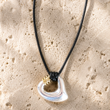 Metallic Heart Pendant Necklace