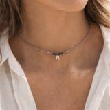 Single Lab Diamond Initial Necklace