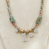 Multi Diamond Initial Cord Necklace