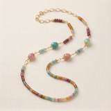 Mixed Multicolor Semi Precious Necklace