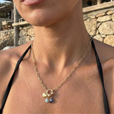 Heart Evil Eye and Birthstone Personalised Necklace