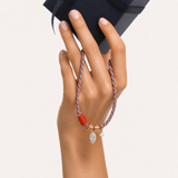 Lab Diamond and Pearl Cord Necklace
