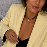 Lab Diamond and Pearl Cord Necklace