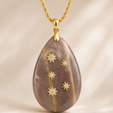 Natural Stone Twinkling Star Pendant