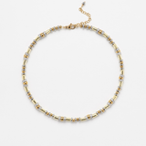 Gold and Silver Disc Necklace