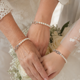 Pearl silver and diamond Bracelet
