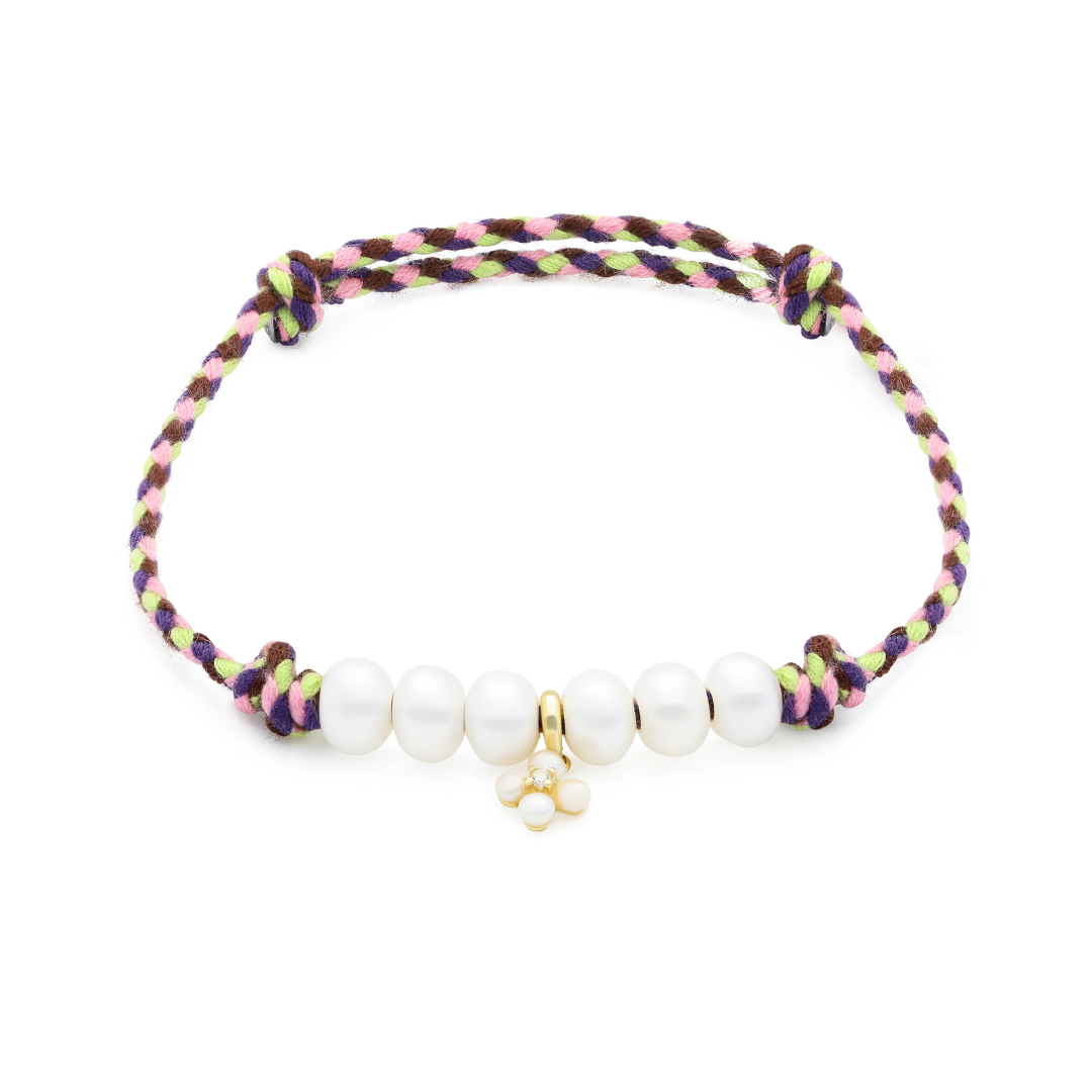 Hanging Pearl Flower Bracelet