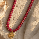 Medium Vintage Coin Stone Choker