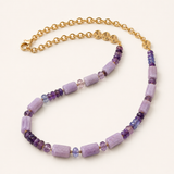 Chunky Ombre Macaroni Stone Necklace
