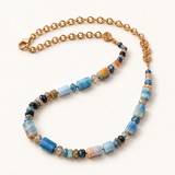 Chunky Ombre Macaroni Stone Necklace