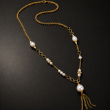 Vintage Tassel Pearl Necklace