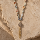 Full Stone Fringe Necklace