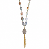 Full Stone Fringe Necklace