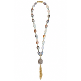 Full Stone Fringe Necklace