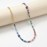 Mixed Rainbow Semi Precious Necklace