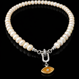 Pearl and Evil Eye Necklace