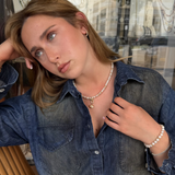 Pearl and Evil Eye Necklace