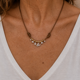 Geometric Diamond Initial Cord Necklace
