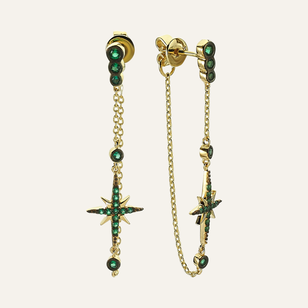 Long Northern Star Earring