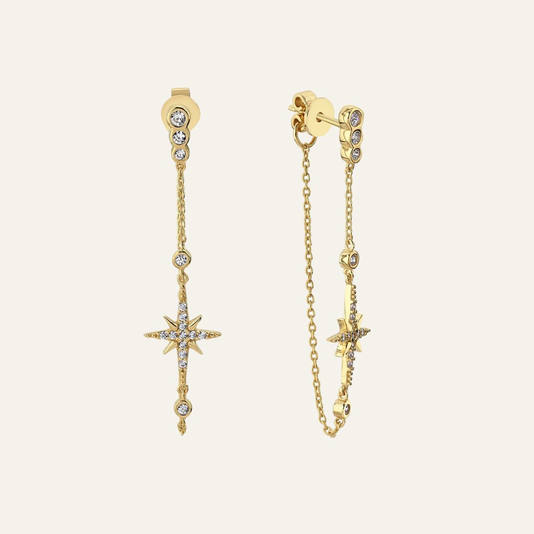 Long Northern Star Earring