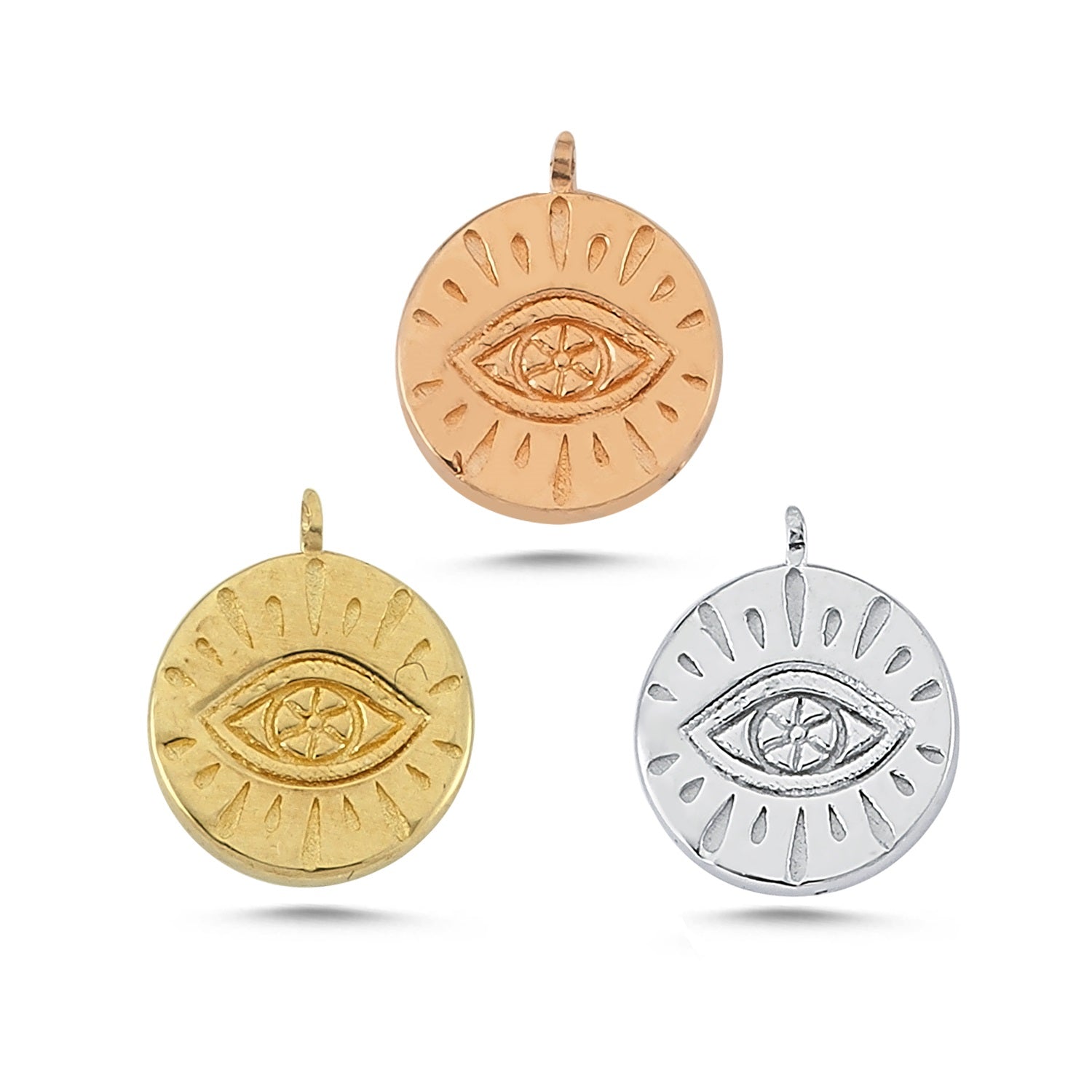 Evil Eye Round Ear Charm