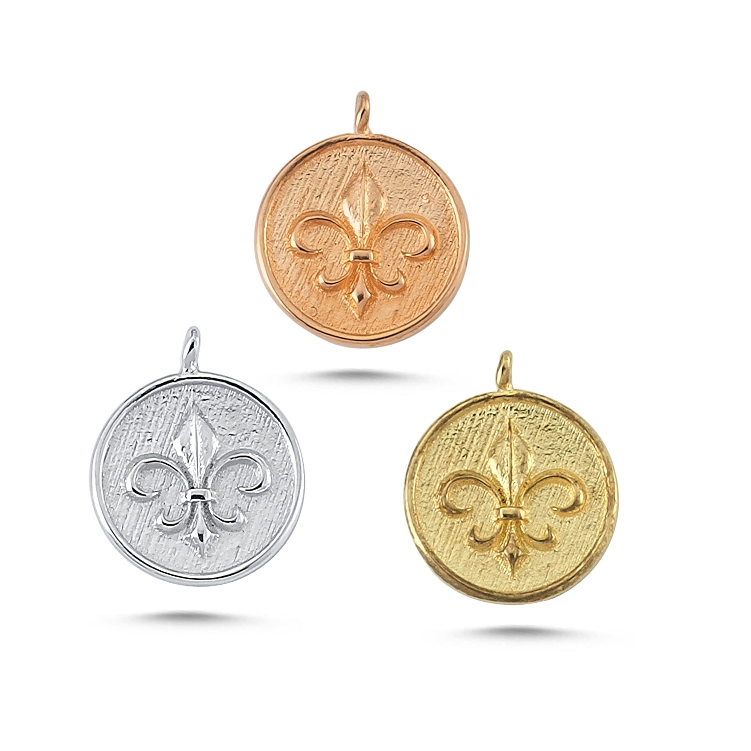 Fleur De Lis Round Ear Charm