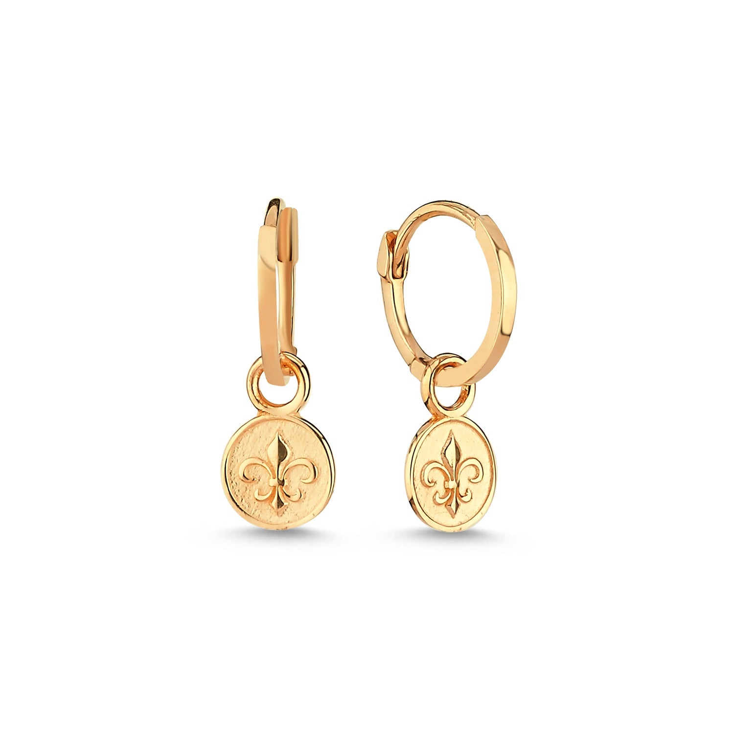 Fleur De Lis Round Ear Charm