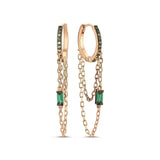 Diamond Drop Chain Ear Hoop